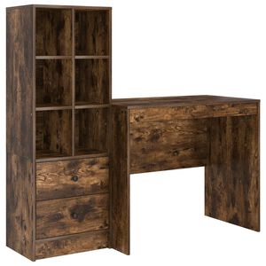 vidaXL Birou Stejar fumuriu 135,5 x 50 x 127 cm 2 buc.
