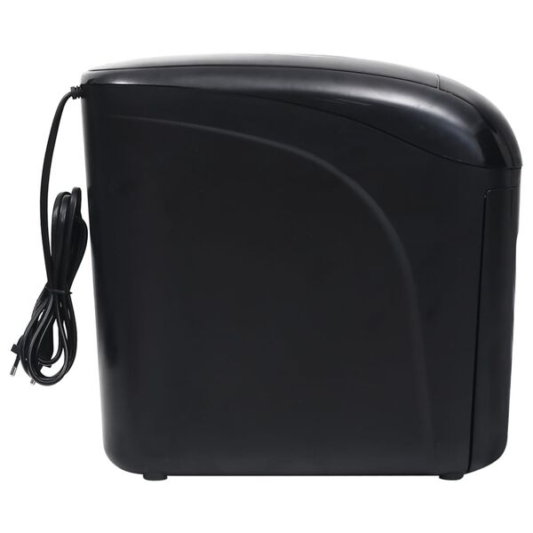 vidaXL Tocător de h&acirc;rtie, 10 coli, tăietură micro, negru