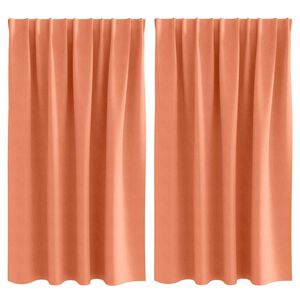 vidaXL Perdele Opaque cu Inel 2 pcs Terracota 140 x 140 cm Poliester