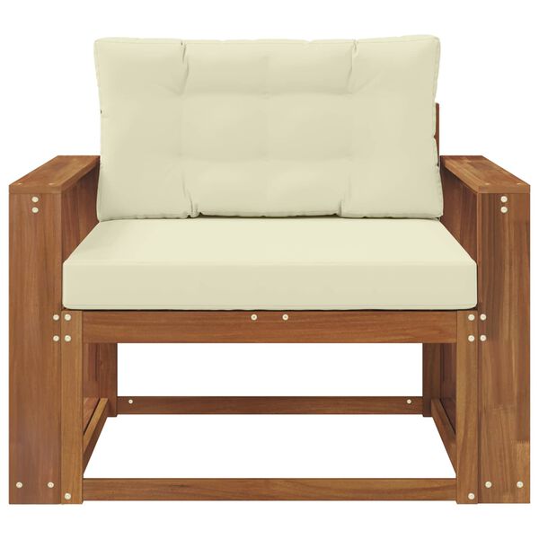 vidaXL Canapea Medie pentru Exterior Lemn Solid de Acacia natural