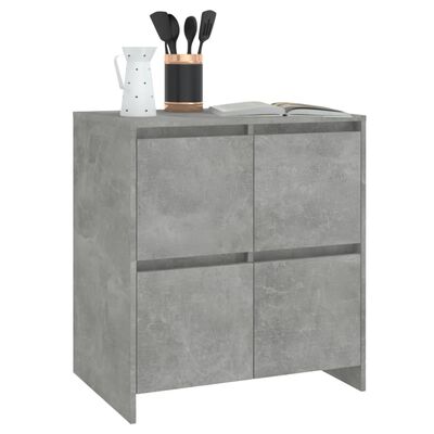 vidaXL Servante, 2 buc., gri beton, 70x41x75 cm, lemn prelucrat