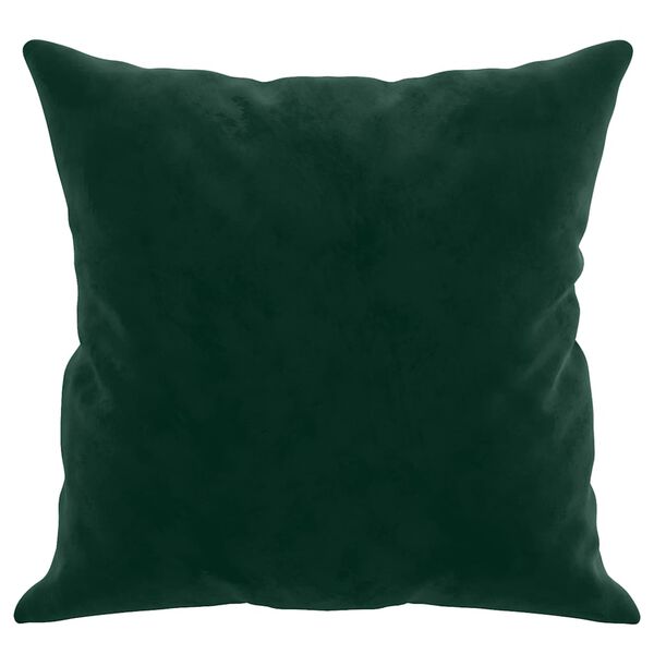 vidaXL Perne decorative, 2 buc., verde &icirc;nchis, 40x40 cm, catifea
