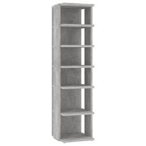 vidaXL Pantofar, gri beton, 27,5x27x102 cm, lemn prelucrat