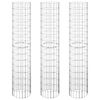 vidaXL Strat &icirc;nălțat gabion 3 buc. &Oslash;30x150 cm oțel galvanizat circular