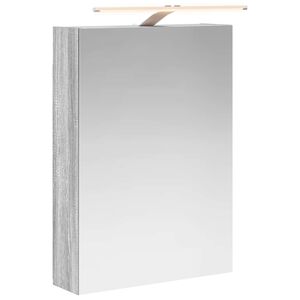 vidaXL Dulap cu oglindă pentru baie Gri Sonoma 50 x 14,5 x 70 cm