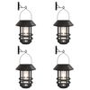 vidaXL Felinare solare de perete de exterior 4 buc. alb