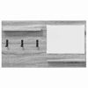 vidaXL Răcător de paltoane montat pe perete sonoma gri 90 x 10 x 50 cm