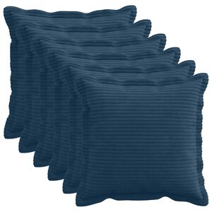 vidaXL Husă pentru pernă 6 buc. HOUTEN Albastru marin 30 x 30 cm cord