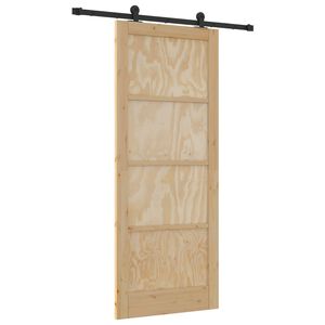 vidaXL Ușă glisantă ORKDAL 86 x 211 cm Lemn masiv de pin natural