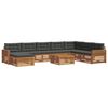 vidaXL Set de canapele de exterior 9 buc. Natural și Antracit