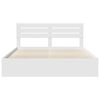 vidaXL Cadru de pat cu headboard Alb 180 x 200 cm Lemn de pin masiv