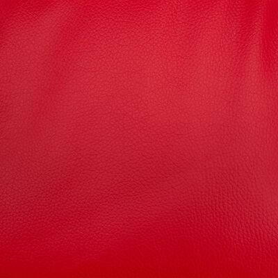 vidaXL Fotoliu rabatabil cu taburet, roșu, piele ecologică
