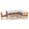 vidaXL Set mobilier de grădină cu perne, 7 piese, lemn masiv acacia
