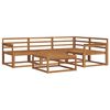 vidaXL Set de canapele de exterior 5 pcs natural Lemn Solid de Acacia