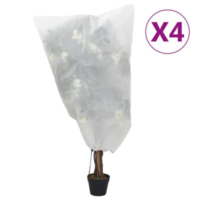vidaXL Huse de fleece pentru plante cu șnur 4 buc 70 g/m² 0,8x1 m