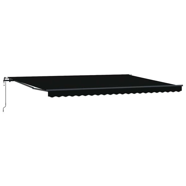 vidaXL Cortina Retractabilă Negru 500 &times; 350 cm Țesătură și Aluminiu