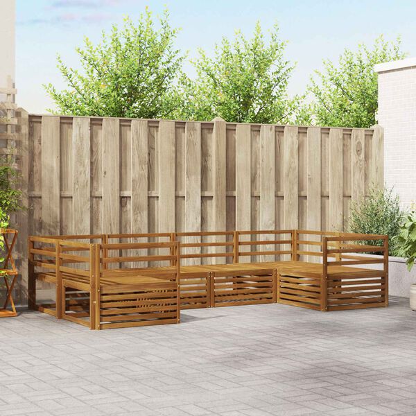vidaXL Seturi de canapele 6 pcs natural Lemn Solid de Acacia