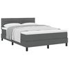vidaXL Pat boxspring cu saltea Gri &icirc;nchis 140 x 200 cm țesătură