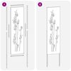 vidaXL Ecran de intimitate pentru grădină Floral Ruginit 32 x 140 cm