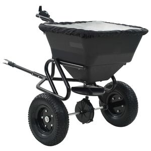 vidaXL Utilaj de &icirc;mprăștiat sare, 125x74x79 cm, PVC și oțel, 45 L