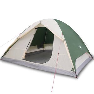 vidaXL Cort de camping cupolă 6 persoane, verde, impermeabil