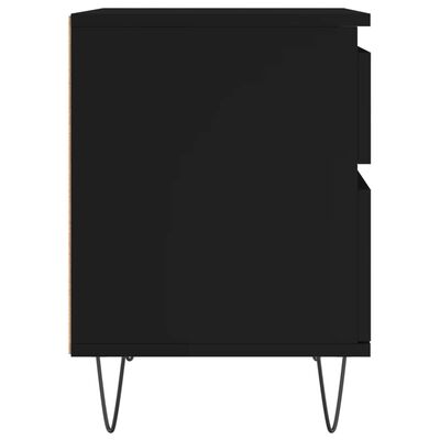 vidaXL Noptiere, 2 buc., negru, 40x35x50 cm, lemn compozit