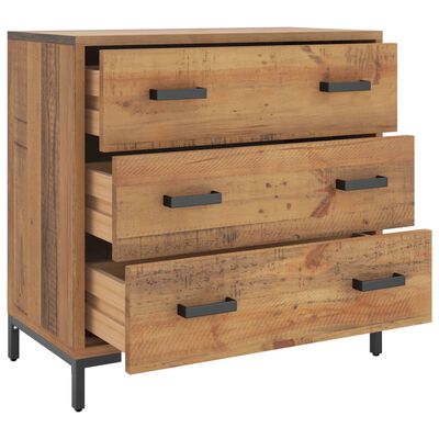vidaXL Comodă cu sertare 75x35x70 cm, lemn masiv de pin