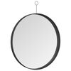 vidaXL Oglindă suspendată cu agățătoare, negru, 50 cm