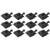 vidaXL Lămpi solare de exterior, 12 buc., negru, 12 cm, pătrat, LED