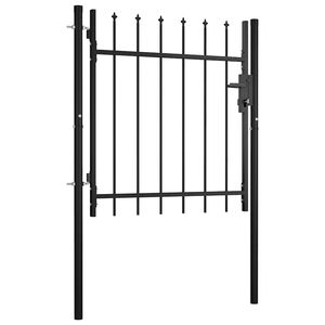 vidaXL Poartă de gard pentru ușă BOXTEL cu v&acirc;rf tip suliță 100x75 cm