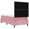 vidaXL Pat cu arcuri cu saltea cu headboard Roz 100 x 200 cm Catifea