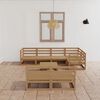 vidaXL Set mobilier de grădină, 8 piese, maro miere, lemn masiv pin