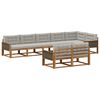 vidaXL Set de canapele de exterior 8 pcs Natural și Gri deschis