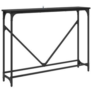 vidaXL Masă de consolă Stejar Negru 102 x 23 x 75 cm Lemn prelucrat