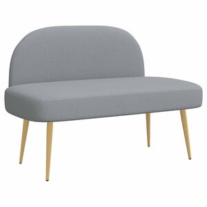 vidaXL Bancă tapițată cu spătar Gri deschis 110 x 60 x 76 cm Poliester