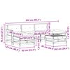 vidaXL Set de lounge pentru grădină 6 pcs Maro Ceară Lemn masiv de pin