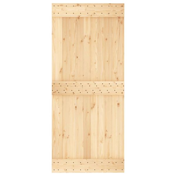 vidaXL Ușă glisantă cu set feronerie, 90x210 cm, lemn masiv de pin