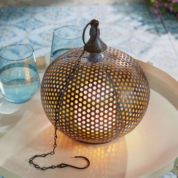 Luxform Lampă de grădină orientală cu LED Damascus, albastru &icirc;nvechit