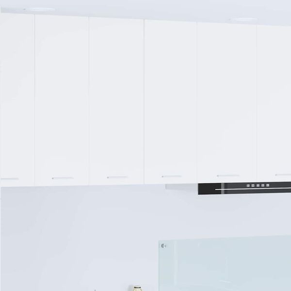 vidaXL Dulap suspendat cu ușă 2 pcs Alb 30 x 31 x 80 cm Lemn compozit