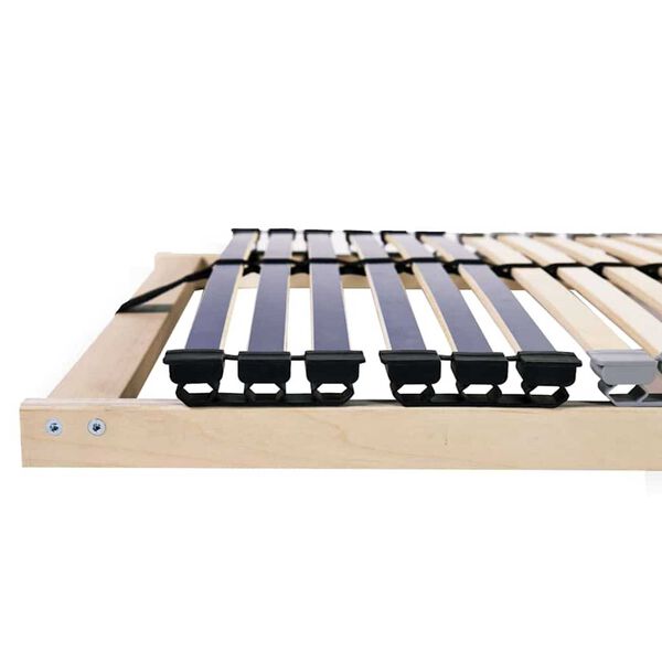 vidaXL Bază cu lamele Maro 100 x 190 cm Lemn de fag masiv