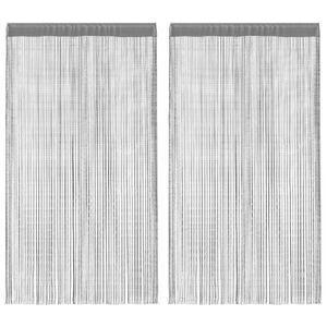 vidaXL Perdele cu șnur, 2 buc., antracit, 140x250 cm