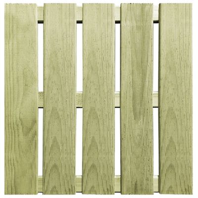 vidaXL Plăci de pardoseală, 30 buc., verde, 50 x 50 cm, lemn