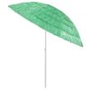 vidaXL Umbrelă de soare de plajă Hawaii, verde, 240 cm