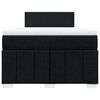 vidaXL Pat box spring cu saltea, negru, 120x190 cm, catifea