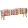 vidaXL Bancă, multicolor, 160 cm, țesătură chindi