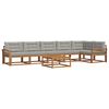 vidaXL Set de canapele de exterior 7 pcs Gri natural și deschis