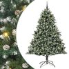 vidaXL Brad de Crăciun artificial Verde 210 cm PVC și Plastic și Oțel
