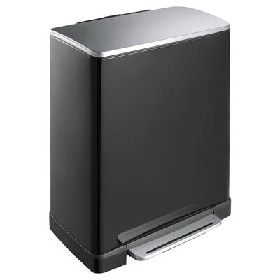 EKO Coș de gunoi cu pedală E-Cube, negru mat, 50 L