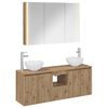 vidaXL Set dulap baie 4 buc. Stejar Artizanal Lemn prelucrat