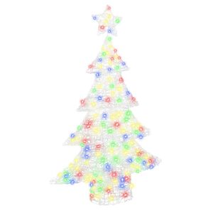 vidaXL Brad de Crăciun cu 100 LED Multicolour 120 cm Acril